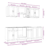 ZNTS 8 Piece Kitchen Cabinet Set Kalmar Sonoma Oak Engineered Wood 3314844