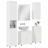 Bathroom Furniture Set TULUM 5 pcs High Gloss White 3398058