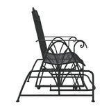 Glider Bench Black Steel Medium Glider Bench Rectangular 318833