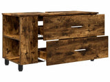 Bathroom Vanity Unit Smoked Oak 80 x 35 x 60 cm Engineered Wood 889390