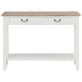 249901 Console Table White 110x35x80 cm Wood