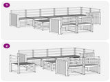 Sofa Sets 9 pcs Natural Solid Acacia Wood 3375044