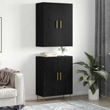 Highboard Black oak 69.5 x 34 x 180 cm Engineered Wood 3394580