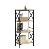 Bookcase 4-Tier Sonoma Oak 59x35x132 cm Engineered Wood 837618