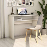 801170 Desk White 90x50x74 cm Engineered Wood
