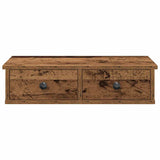 Wall Shelf with Drawers Old Wood 60x28x15 cm Engineered Wood 859948