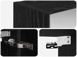 Bathroom Mirror Cabinet Black Oak 80 x 14.5 x 70 cm 889112