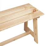 Outdoor Bench Brown 119 x 35 x 47cm Solid pine wood 4012191