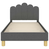 Children's Bed Frame with Headboard Dark Grey 80 x 160 cm 42011045