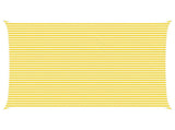 Sun Shade Sail Yellow and White 7 x 5 m 100% Polyester Oxford 42031080