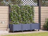 Garden Planter with Irrigation&Wheels 3 pcs Grey PP 3423093