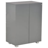 283714 Sideboard High Gloss Grey 60x35x80 cm Engineered Wood
