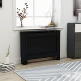 Radiator Cover Black 112x19x81.5 cm MDF 288192