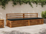 2-Piece Bench Cushions SOEST 2 pcs 100% Polyester Black 949153