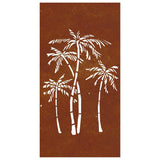 Garden Wall Decoration 105x55 cm Corten Steel Palm Tree Design 824485