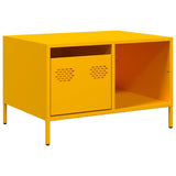 ZNTS Coffee Table Mustard Yellow 68.5x50x43.5 cm Cold-rolled Steel 851283