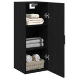 Wall Mounted Cabinet Black Oak 34.5x34x90 cm Engineered Wood 862171