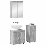 Bathroom Furniture Set TULUM Grey Sonoma Engineered Wood 3398030