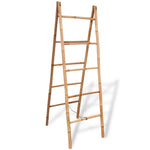 ZNTS Double Towel Ladder with 5 Rungs Bamboo 50x160 cm 243714