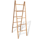 ZNTS Double Towel Ladder with 5 Rungs Bamboo 50x160 cm 243714