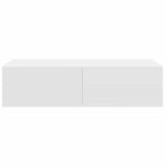 ZNTS Wall Shelf with Drawers White 60x26.5x15 cm Engineered Wood 859968