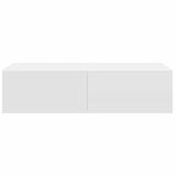 ZNTS Wall Shelf with Drawers White 60x26.5x15 cm Engineered Wood 859968