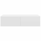 Wall Shelf with Drawers White 60x26.5x15 cm Engineered Wood 859968