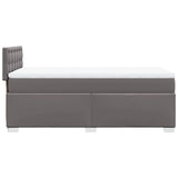 Box Spring Bed with Mattress Grey 80x200 cm Faux Leather 3286098