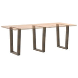 Dining Table Legs V-Shape 3 pcs Natural Steel 70x cm Steel 4012663