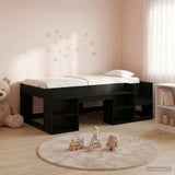Kids'Bed Frame with Storage Black Oak 98.5 x 200 cm 3422612