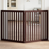 Dog Gate Foldable 2 Panels Brown 160 cm Poplar Wood 352266
