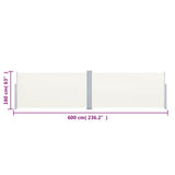 Retractable Side Awning Cream 160x600 cm 317995