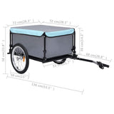Bike Trailer Grey and Blue 65 kg 92589