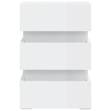 LED Bedside Cabinet High Gloss White 45x35x67 cm Engineered Wood 326846