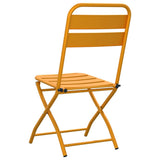 Garden Folding Chair Folding 2 pcs Mustard 42 x 52 x82cm 42002939