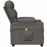 Massage Chair Dark Grey Fabric 348083