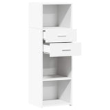 Highboard White 40x42.5x124 cm Engineered Wood 846159