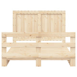 Bed Frame without Mattress with Headboard 140x200 cm Solid Wood 3281540