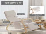 Rocking Lounge Chair Recliner Relaxation Lounging Relaxing Seat with Adjustable Footrest, Side T3398P328105