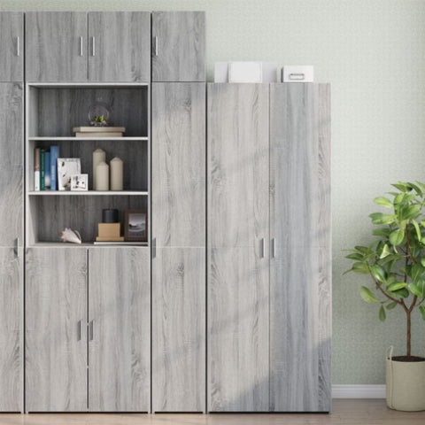Slim Storage Cabinet Grey Sonoma 30x42.5x225 cm Engineered Wood 3281264