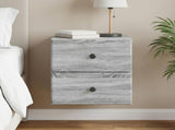 Wall-Mounted Bedside Cabinet Grey Sonoma 34.5 x 33 x 40 cm 899157