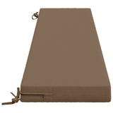 2-Piece Bench Cushions SOEST 2 pcs 100% Polyester Taupe 950013