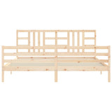Bed Frame without Mattress 200x200 cm Solid Wood 3193941