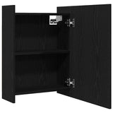 Bathroom Mirror Cabinet with Door Black Oak 62.5 x 20.5 x 64 cm 862523