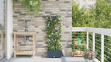 Garden Planter Grey 40 x 40 x 126 cm Plastic 42002871