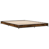 Bed Frame without Mattress Smoked Oak 120x200 cm 845153