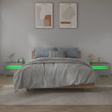 Bedside Cabinets 2 pcs with LEDs Grey Sonoma 60x35x40 cm 3144973