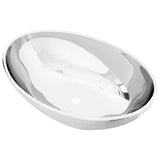 Wash Basin 40x33x13.5 cm Ceramic Silver 143473