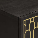 Side Cabinet Black wood grain with natural variations 358323
