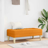 Bench Dark Yellow 113 x 57 x 39 cm Fabric 42001943